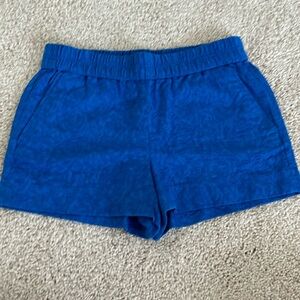 Royal blue lace design shorts